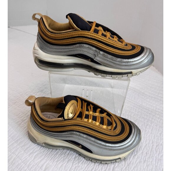 Nike Air Max 97 Metallic Gold/Silver Sneakers Womens SZ 6 - Picture 1 of 10